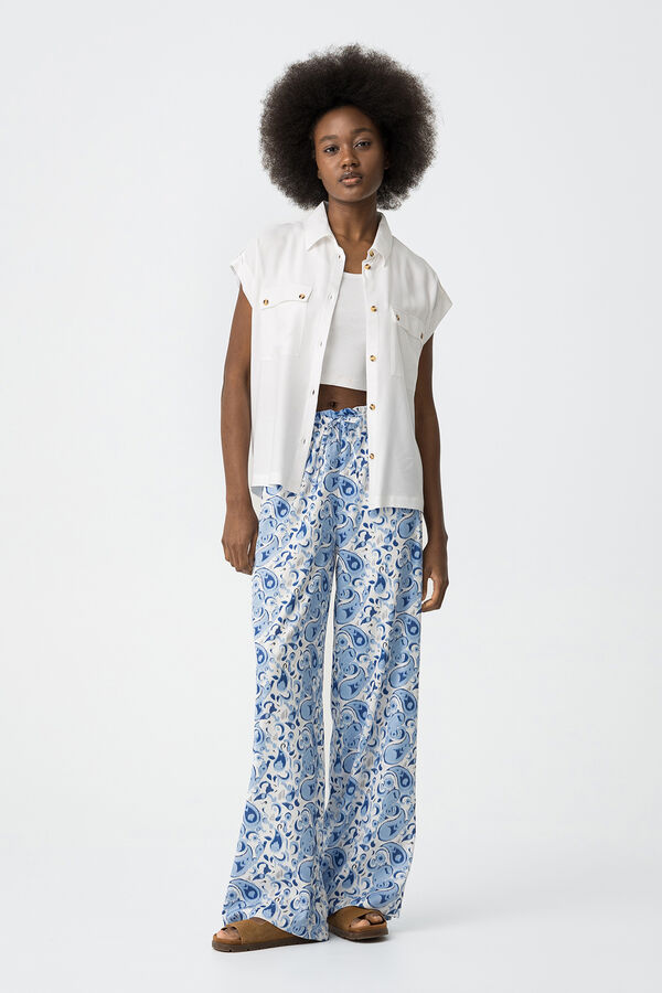 Tiffosi Cal&ccedil;a Palazzo Estampada branco