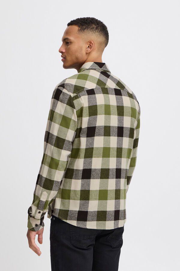 Blend Camisa xadrez de manga comprida  verde