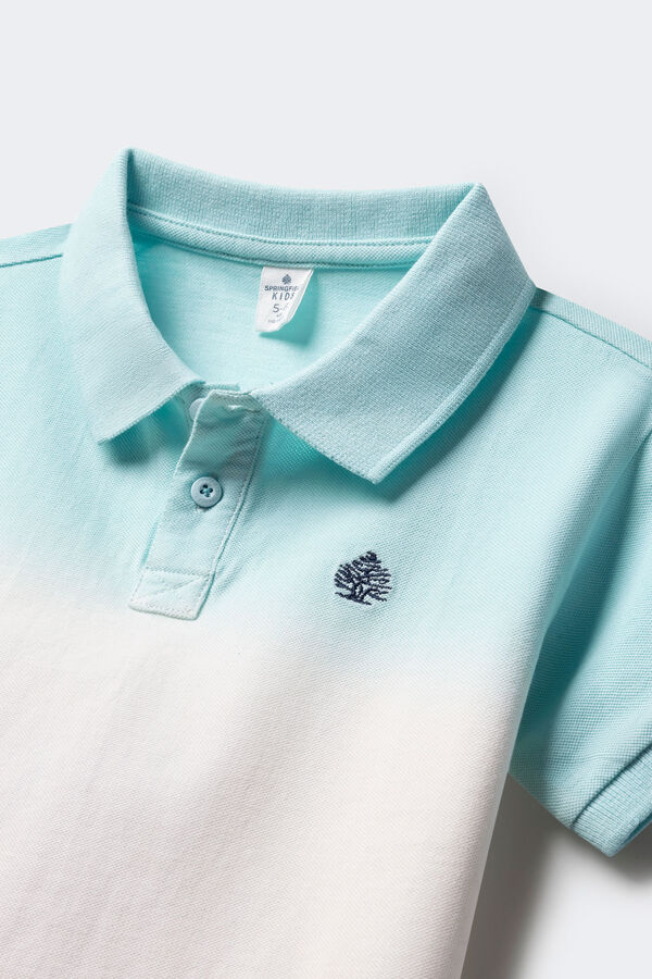 Springfield Kids Polo dip dye menino azul