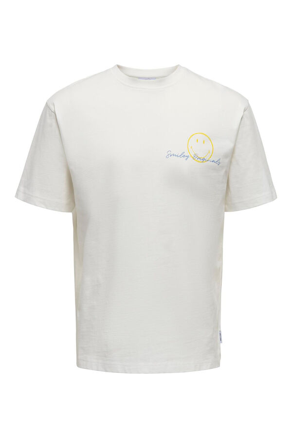 Only & Sons T-shirt com desenho frontal branco
