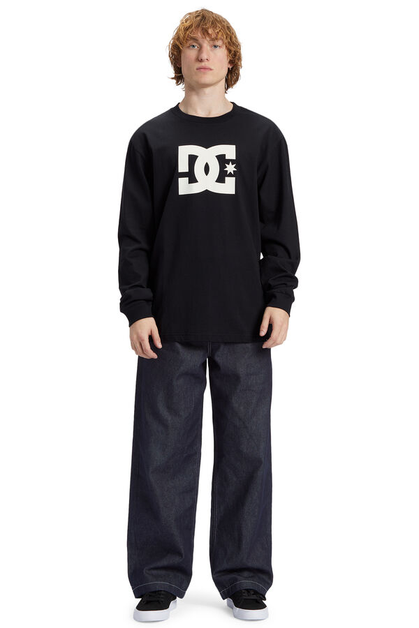 DC Shoes Camiseta de Manga Larga para Hombre negro