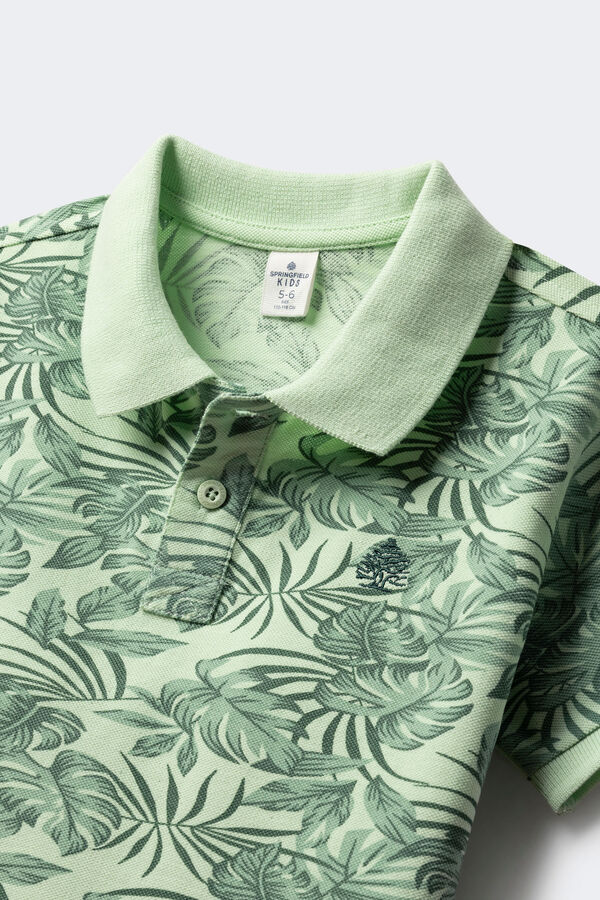 Springfield Kids Camisa polo havaiana para criança verde