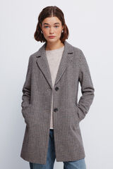 Springfield Abrigo cuadros cuello solapa azul