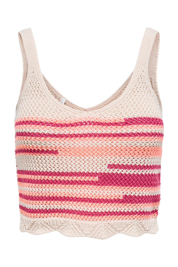 Only Top de crochet  rosa