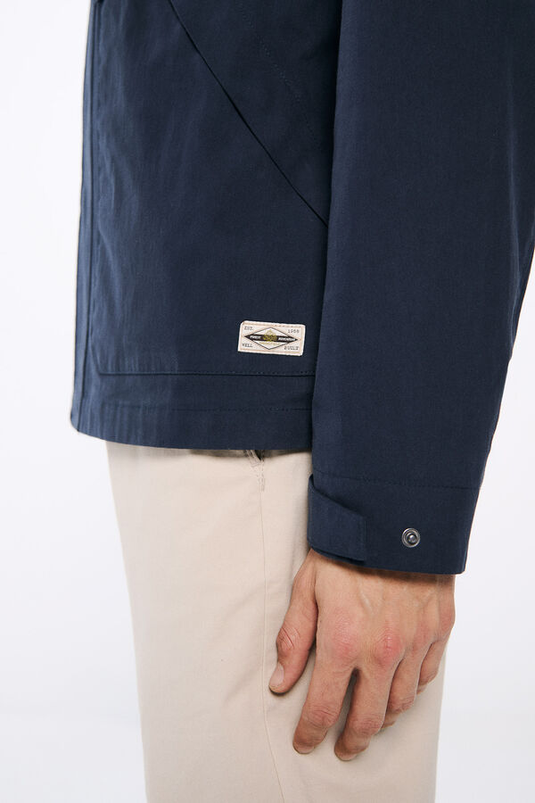 Springfield Parka curta de gola veludo azul