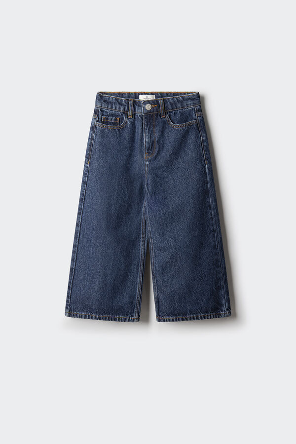Springfield Kids Pantal&oacute;n denim culotte ni&ntilde;a azul