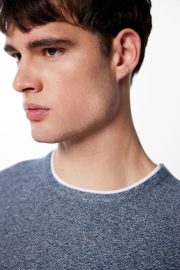 Springfield Jersey estructura contraste cuello estampado