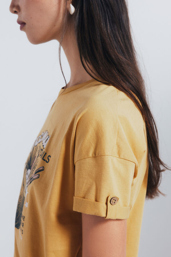 Springfield Camiseta gráfica tropical estampado