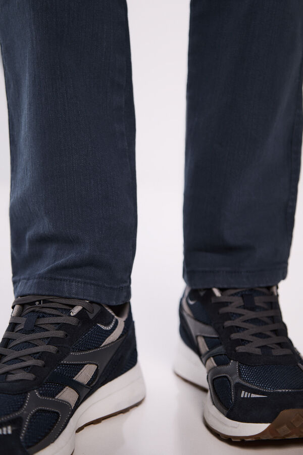 Springfield Pantal&oacute;n cargo lavado slim fit azul