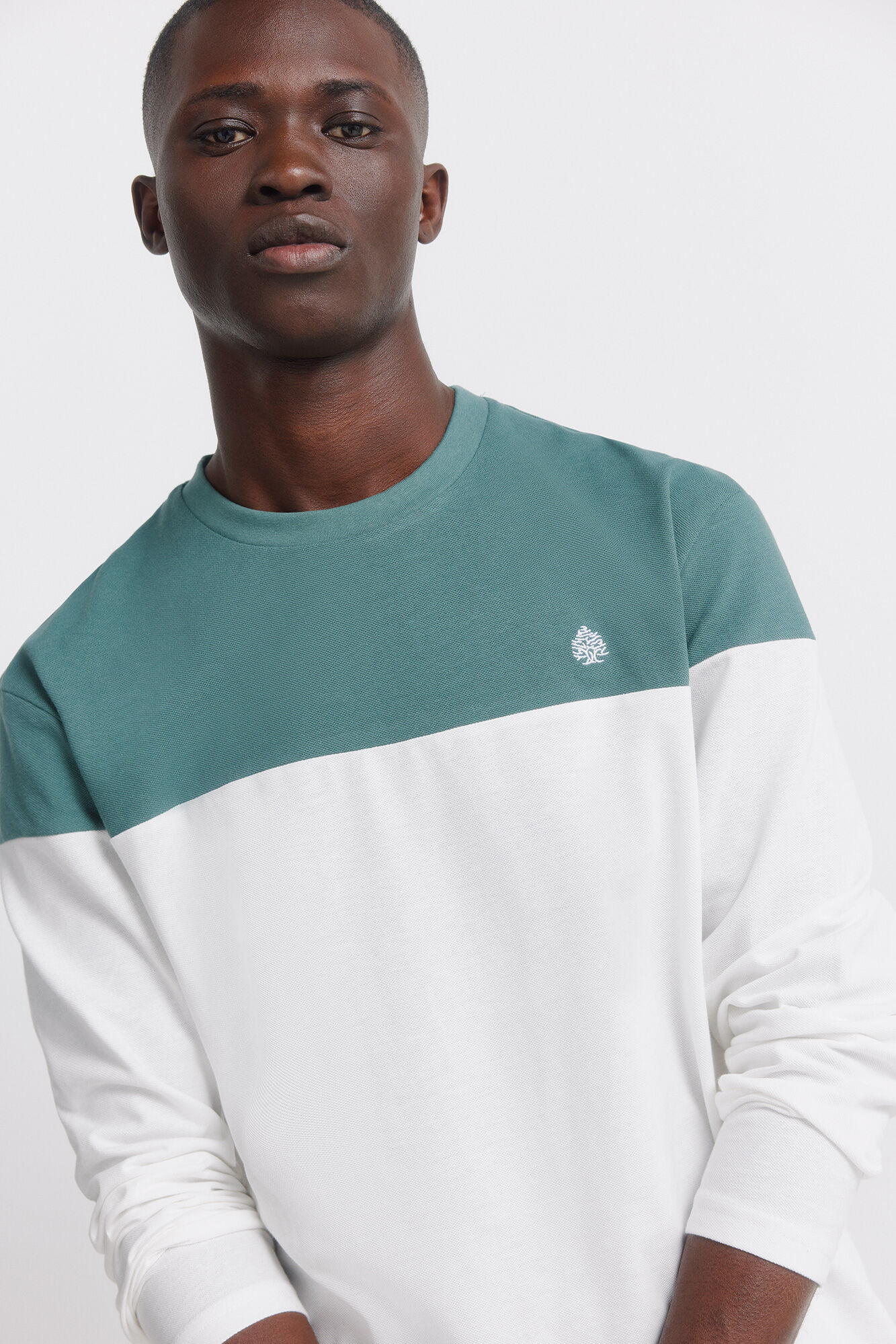 Springfield T-shirt manga comprida efeito color block