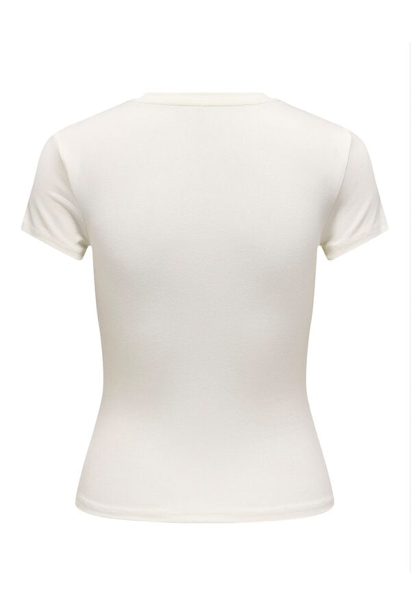 Only Camiseta strass ajustada blanco