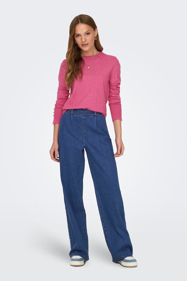 JDY Jeans longos e largos azul