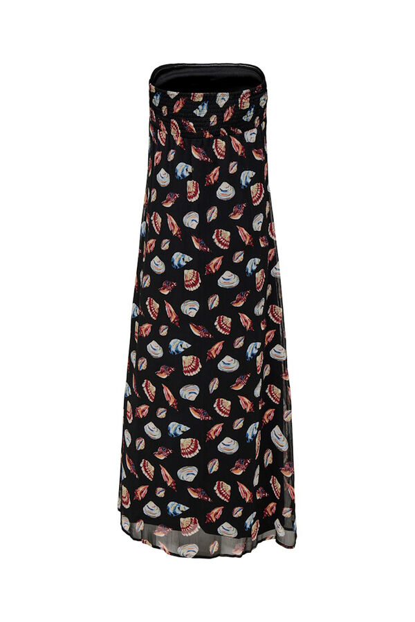 Only Vestido largo palabra de honor negro