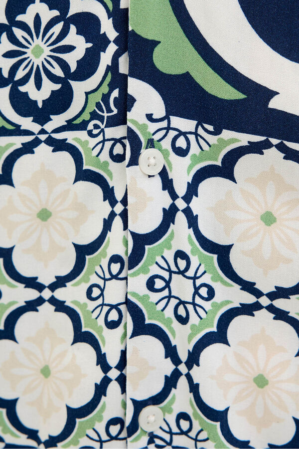 Jack & Jones Camisa relaxed fit estampada beige