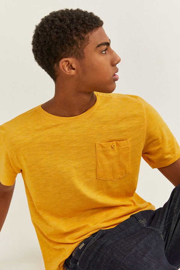 Springfield Camiseta textura bolsillo dorado