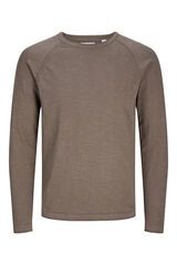 Jack & Jones PLUS Camisola b&aacute;sica manga comprida cinzento