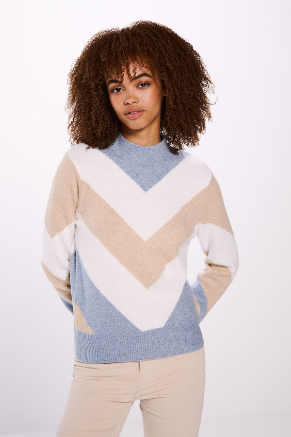 Springfield Jersey rayas chevron beige