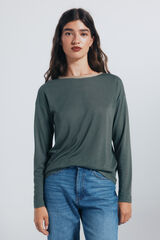 Springfield Camiseta cuello lurex kaki