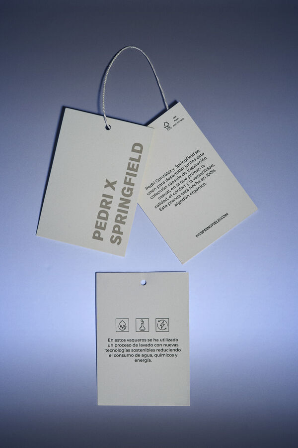 Springfield Jeans comfort skinny com lavagem m&eacute;dia-clara Pedri x Springfield azul