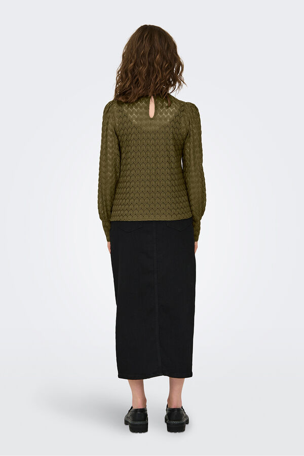 JDY Blusa de renda cru