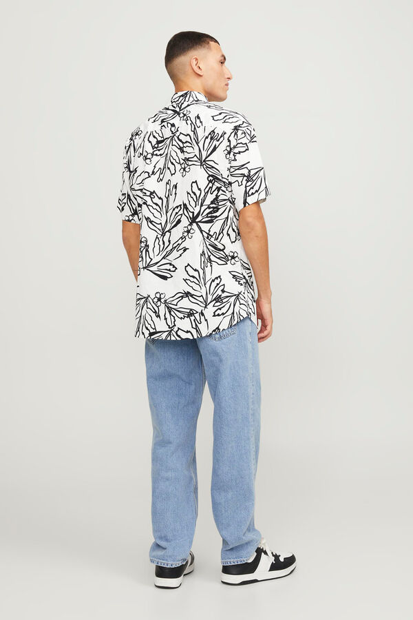 Jack & Jones Camisa estampada manga corta blanco