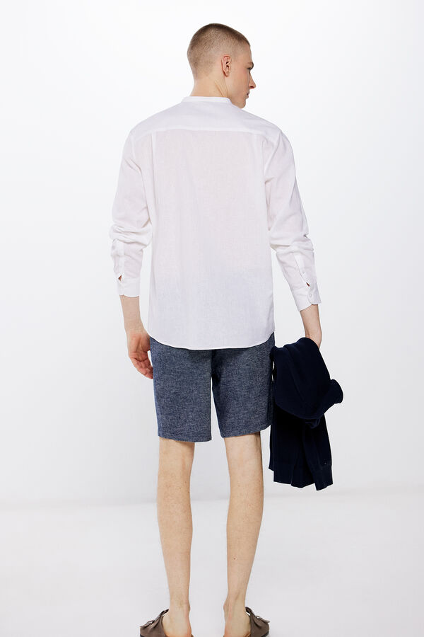 Springfield Bermuda linho leve azul