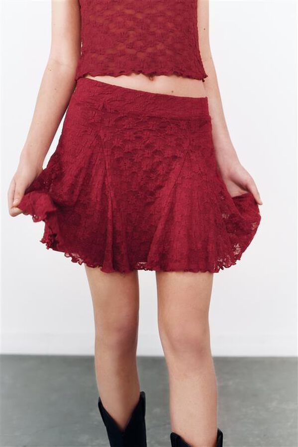 High Spirits Falda "Muse" burdeos