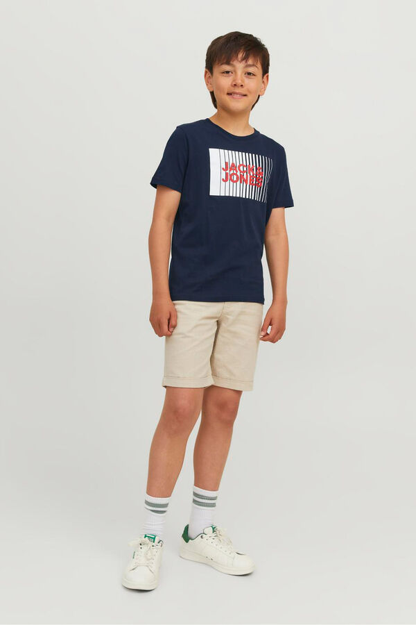 Jack & Jones Junior Camiseta regular fit estampada azul