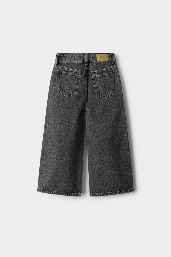 Springfield Kids Pantal&oacute;n denim culotte ni&ntilde;a gris