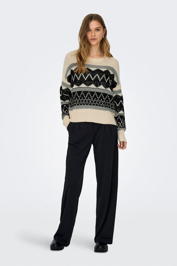 Only Su&eacute;ter de lantejoulas branco