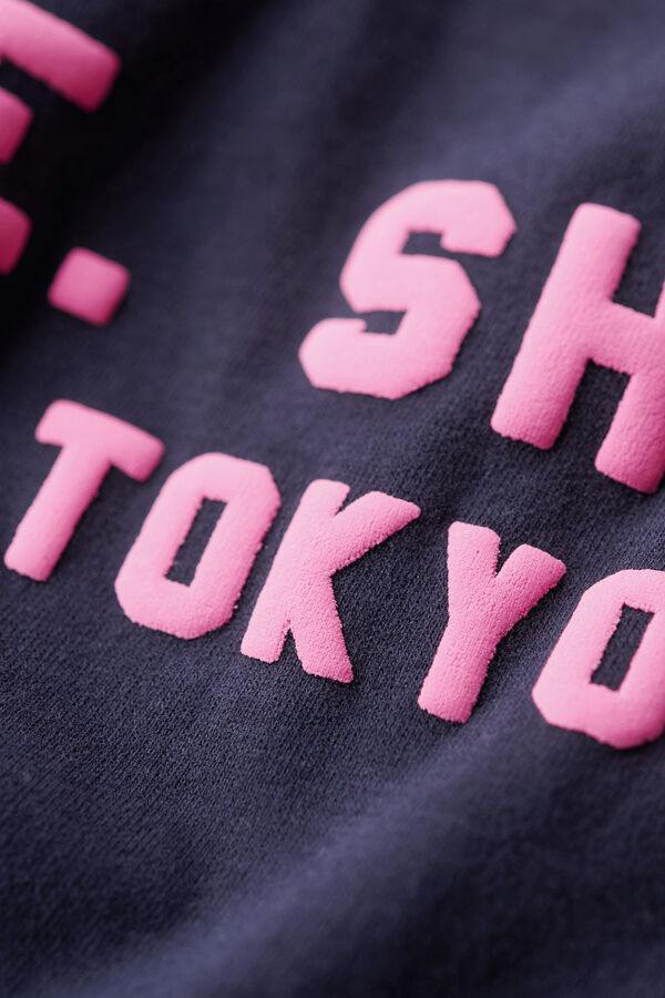 Superdry Camiseta fl&uacute;or con logo Vintage azul