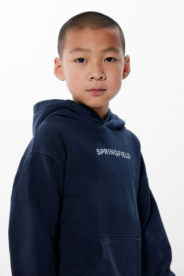 Springfield Kids Sweatshirt capuz logo menino azul