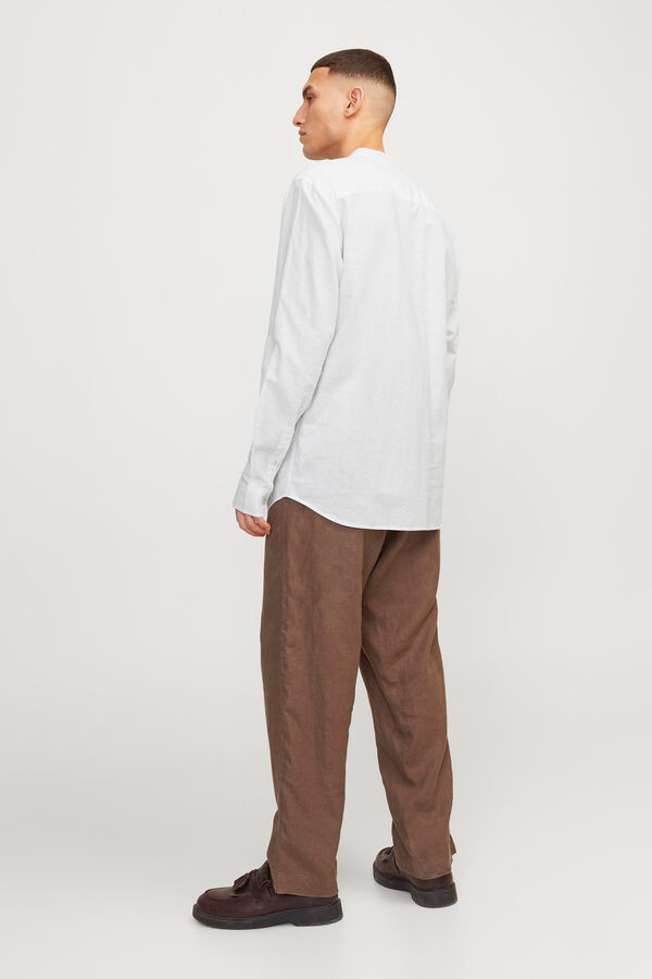 Jack & Jones Camisa con cuello mao blanco