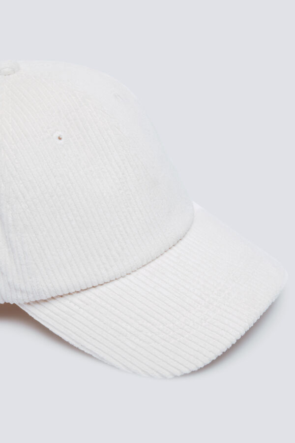 Springfield Bon&eacute; de beisebol de veludo cotel&ecirc; bege branco