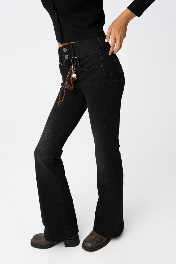 Tiffosi Vaqueros Double Up Flare negro
