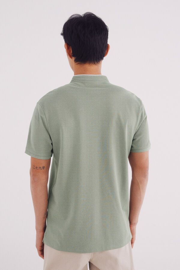 Springfield Polo piqué mao oxford slim fit verde