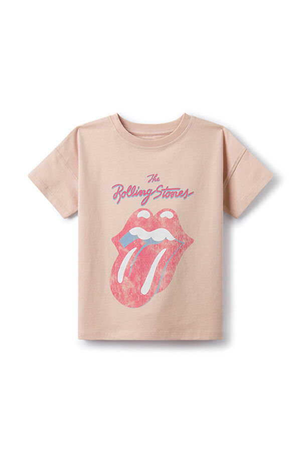 Springfield Kids T-shirt Rolling Stones menina rosa