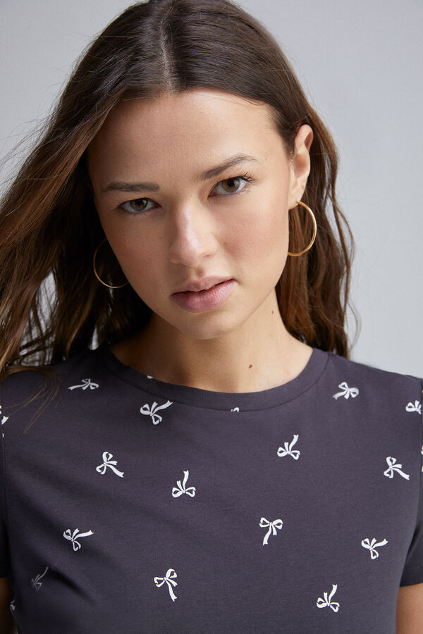 Springfield T-shirt estampada cinzento