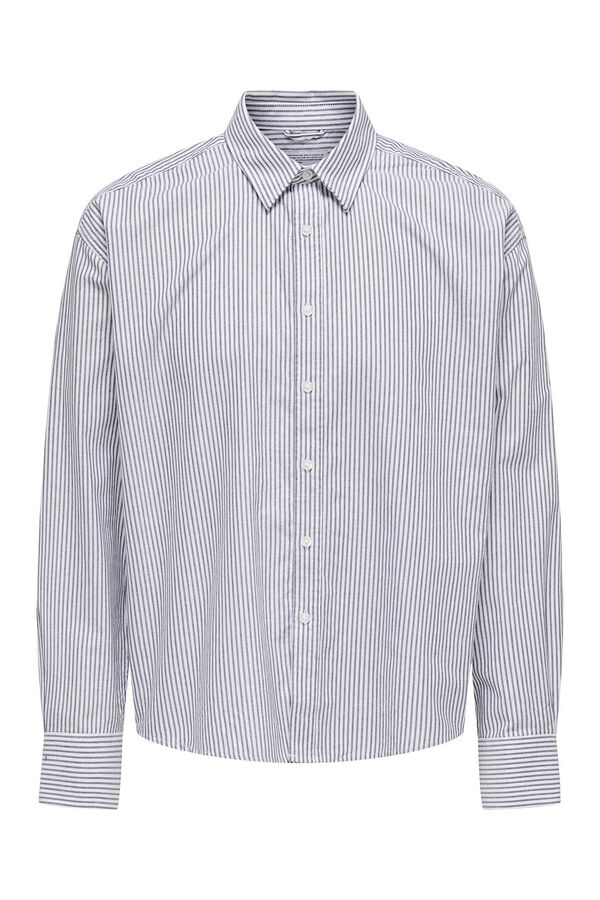 Only & Sons Camisa de hombre oxford confort fit. azul