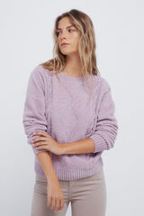 Springfield Jersey chenilla cable knit morado/lila