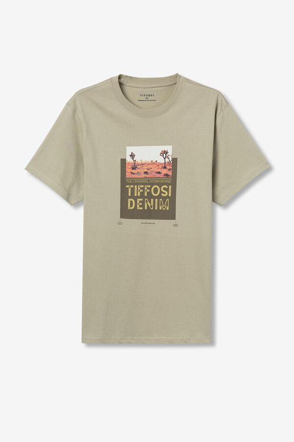 Tiffosi Camiseta estampada na frente  bege