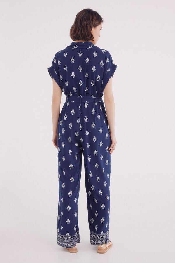 Springfield Macac&atilde;o longo estampado azul