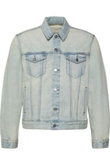 CK Jeans Chaqueta vaquera con logo azul