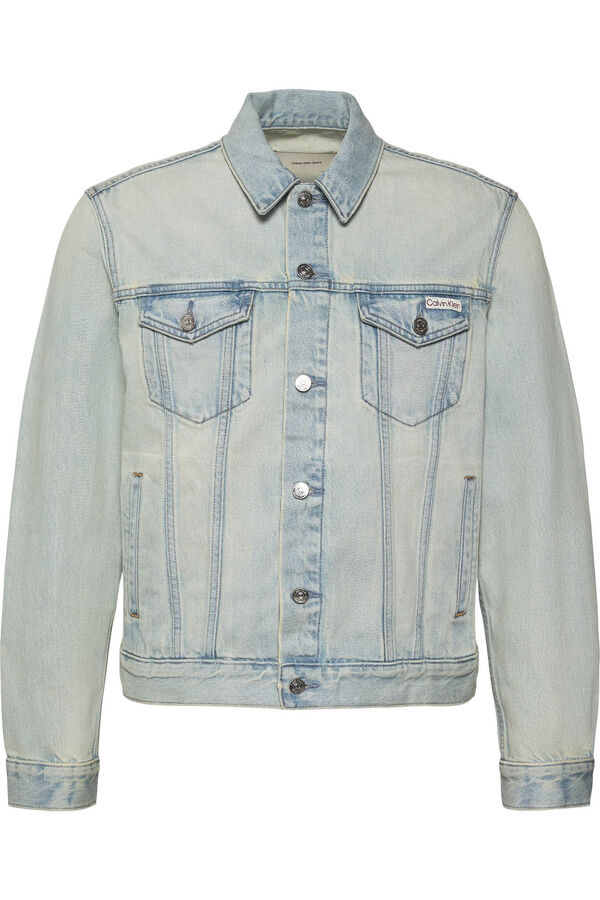 CK Jeans Chaqueta vaquera con logo azul