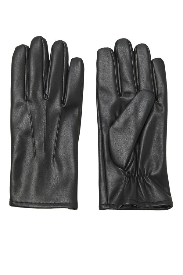 Jack & Jones Guantes efecto piel negro