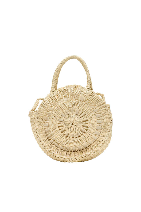 Only Mala redonda palha bege