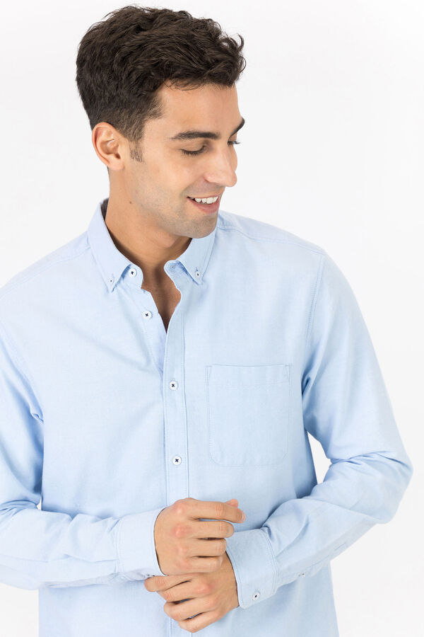 Tiffosi Camisa regular fit oxford azul