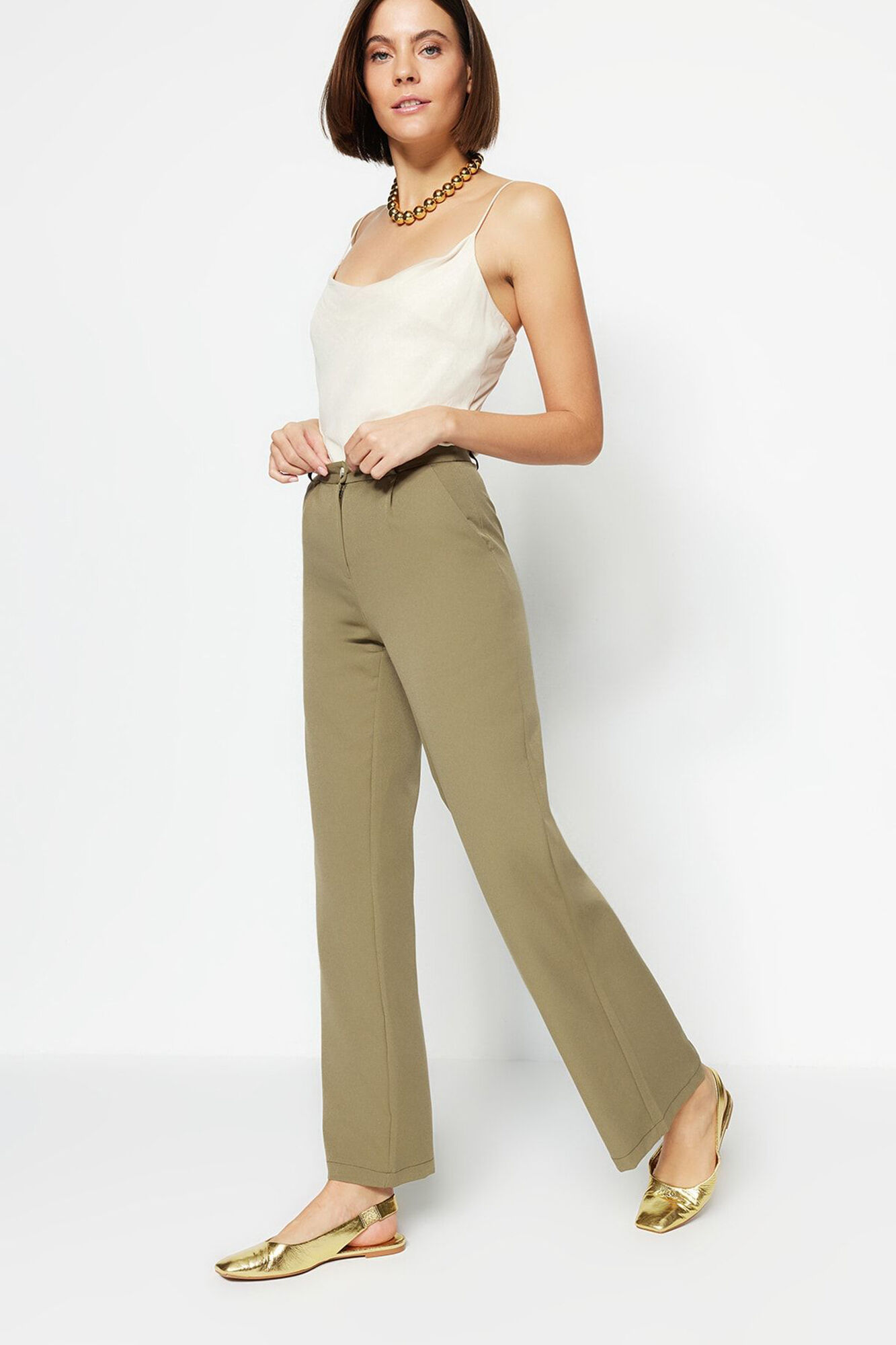 Trendyol Cal&ccedil;as plissadas