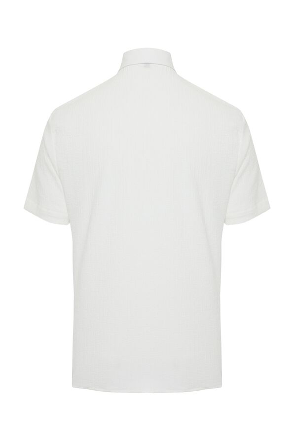Trendyol Camisa de manga curta com textura branco