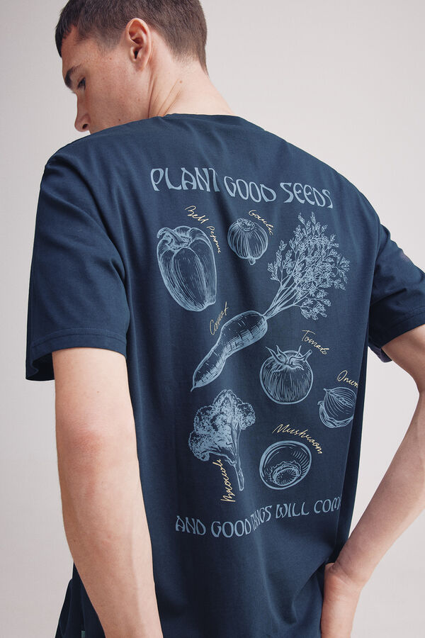 Springfield camiseta plante boas sementes azul